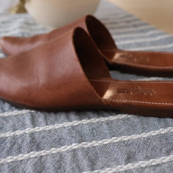 'Providence' Handmade Leather Mules in Deep Brown - Picture 8 of 8
